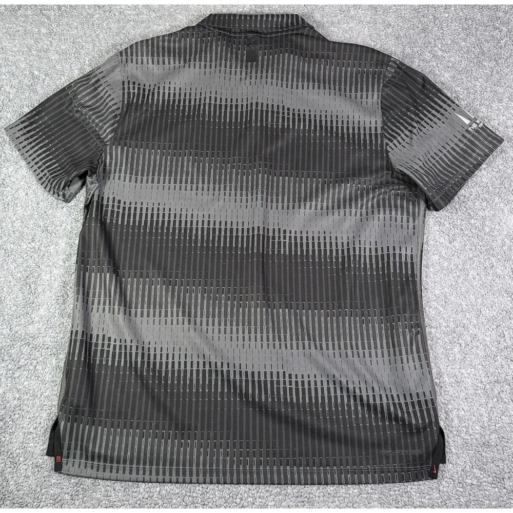 Nike Dri-Fit ADV Tiger Woods Mens Large Gray The Woods Jupiter Polo Shirt DN2237